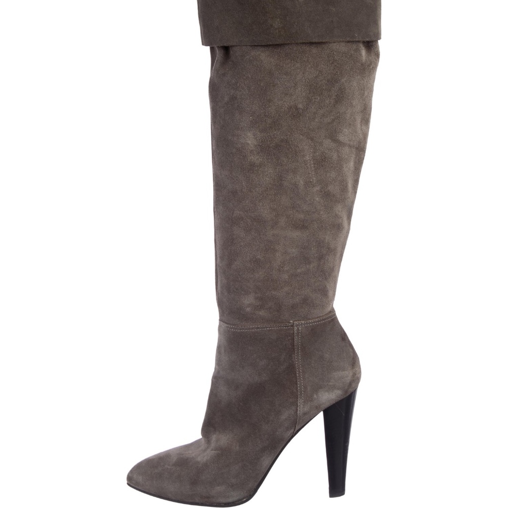 MIU MIU Gray Suede Knee High Boots US9.5/EU39.5